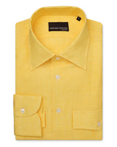 Yellow Linen Relaxed Fit Shirt