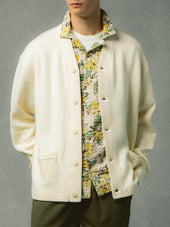 Glencorse Cardigan in Ecru Wool Blend