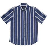 Navy Jacquard Stripe S/S Classic Shirt
