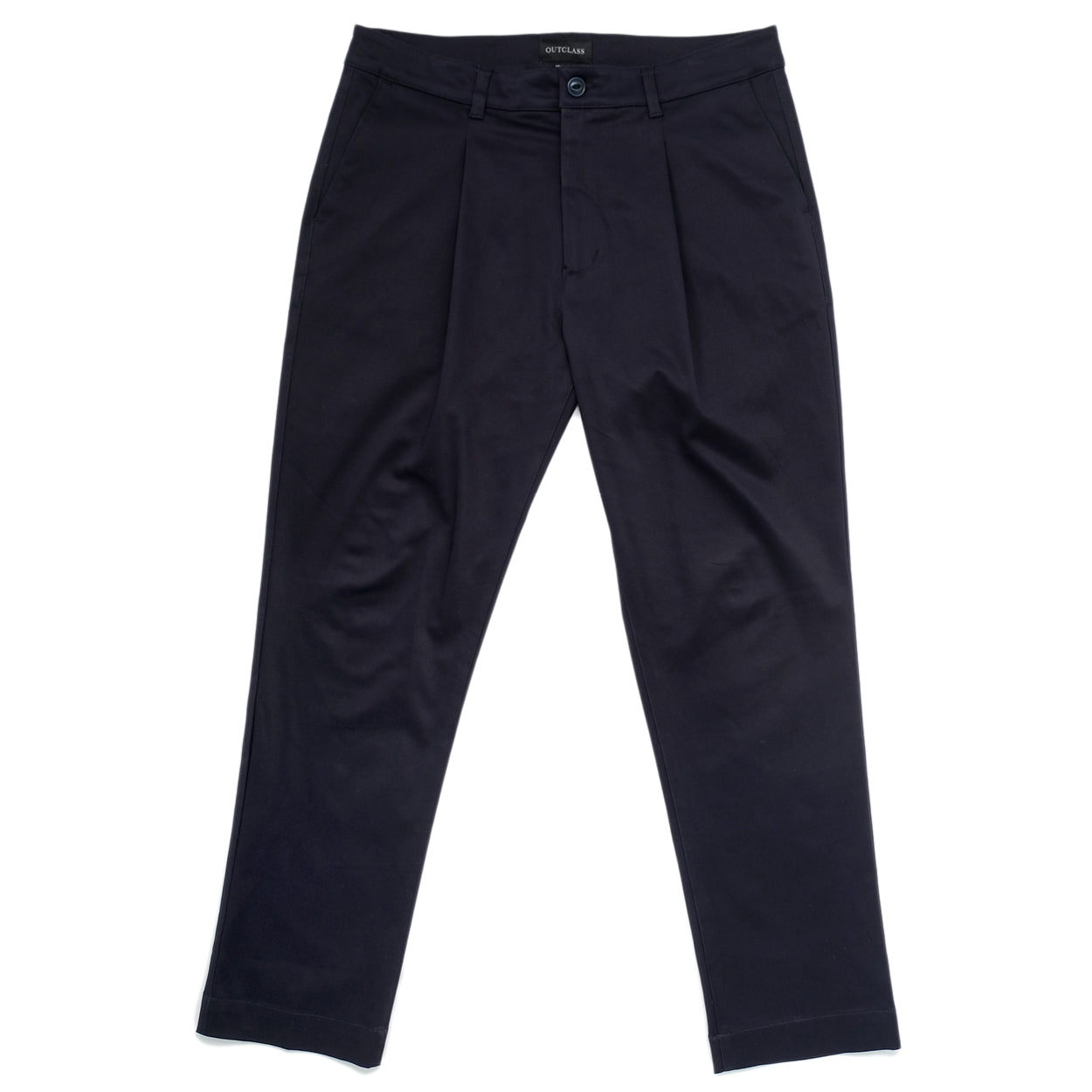 Sateen Pleated Trousers
