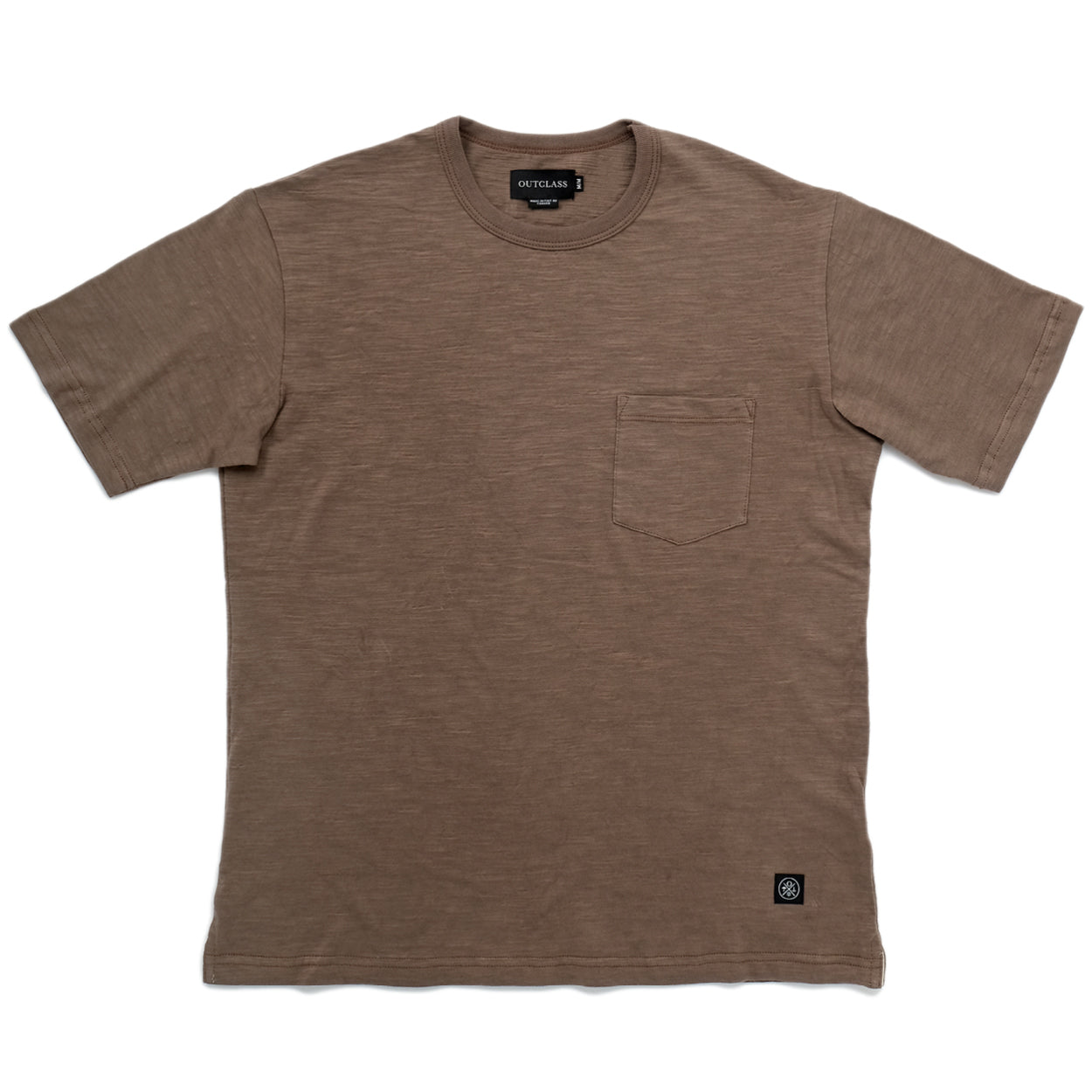 Mocha Slub S S Pocket T Shirt