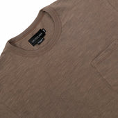 Mocha Slub S S Pocket T Shirt