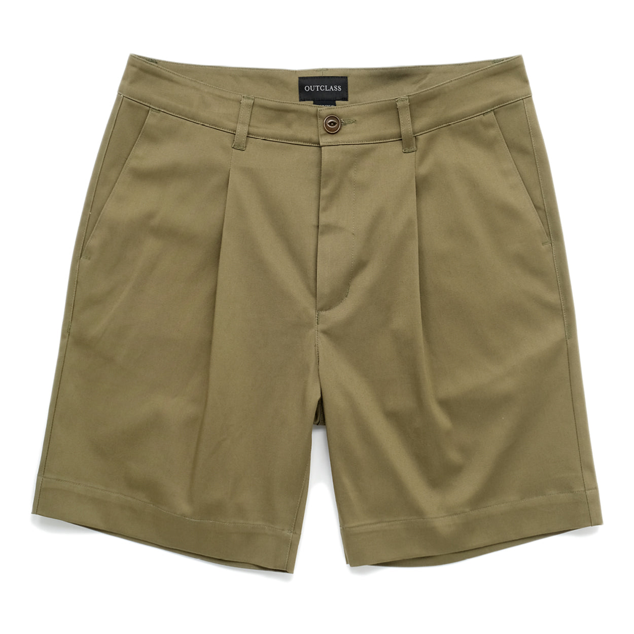 Sateen Pleated Shorts