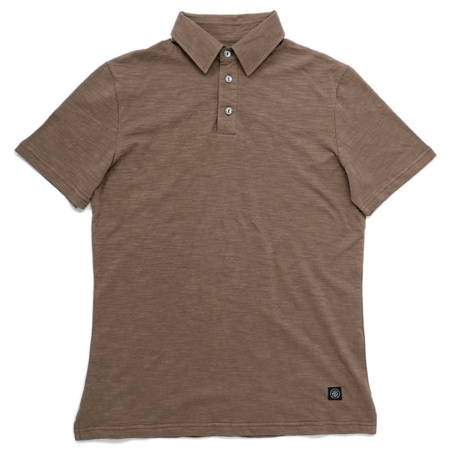 Mocha Slub S/S Polo