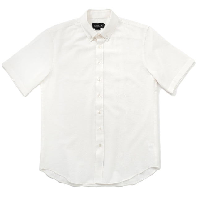 White Ripstop Seersucker S/S Classic Shirt