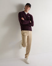 007 Logo V Neck Cashmere Jumper Purple