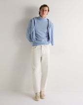 Men's Trafalgar Roll Neck Cashmere Jumper Sea Mist Blue