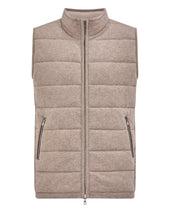 Men's Mall Reversible Cashmere Gilet Oatmeal Brown