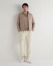 Men's Mall Reversible Cashmere Gilet Oatmeal Brown