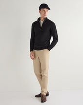 Men's Carnaby Half Zip Cashmere Jumper Black