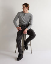 007 Round Neck Cotton Cashmere Henley
