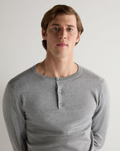 007 Round Neck Cotton Cashmere Henley