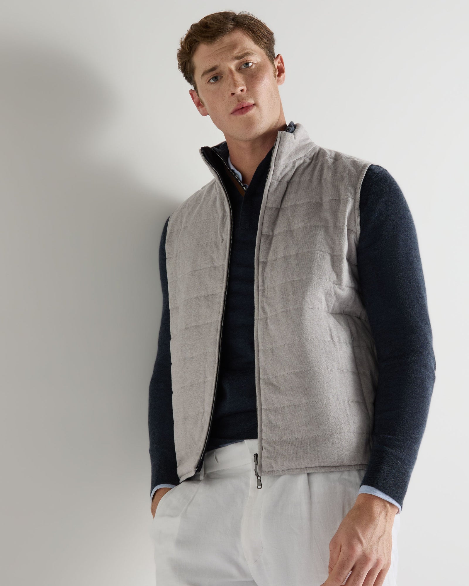 Men's Strand Down Gilet Fumo Grey
