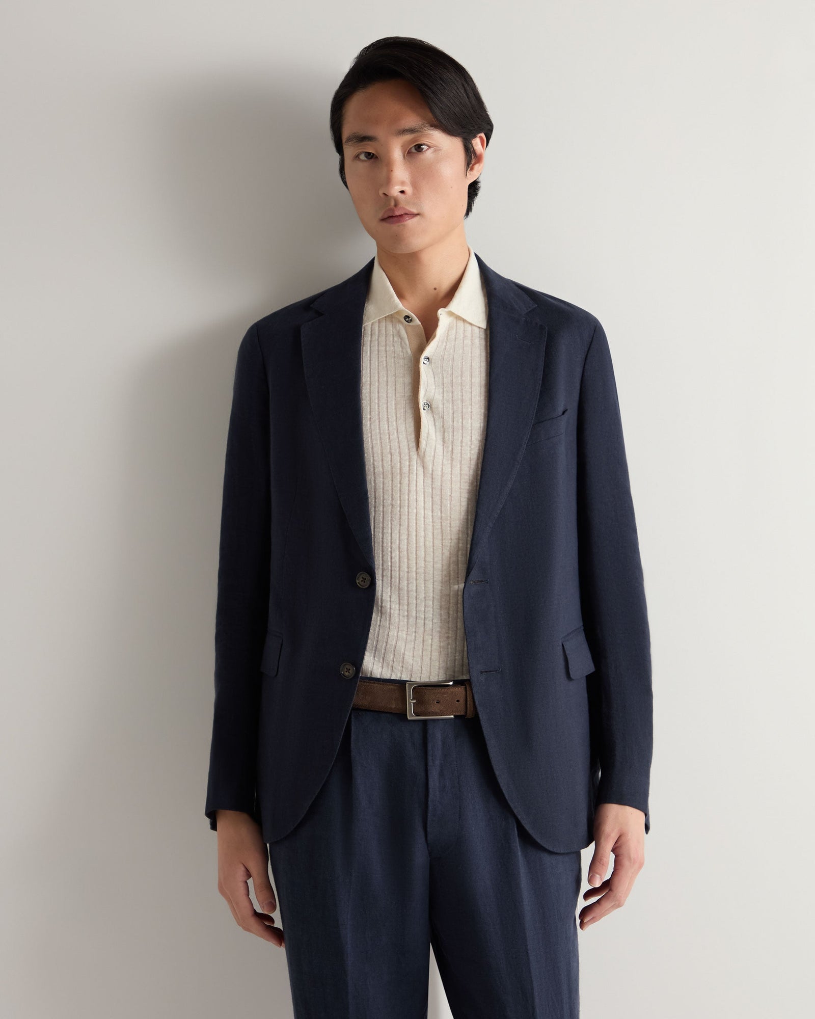 Men's Amalfi Linen Jacket Navy Blue