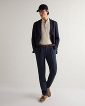 Men's Amalfi Linen Jacket Navy Blue