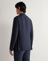 Men's Amalfi Linen Jacket Navy Blue