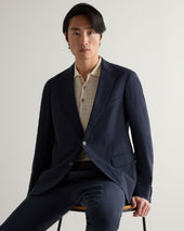 Men's Amalfi Linen Jacket Navy Blue