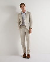Men's Amalfi Linen Jacket Sand Brown