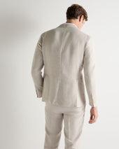 Men's Amalfi Linen Jacket Sand Brown