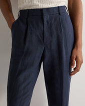 Men's Atrani Linen Trouser Navy Blue
