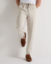 Men's Atrani Linen Trouser Sand Brown