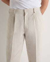 Men's Atrani Linen Trouser Sand Brown