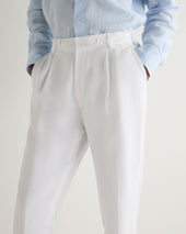 Men's Atrani Linen Trouser White