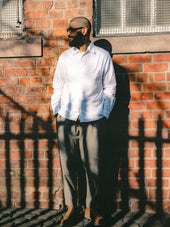 Dirleton Shirt in White Cotton Oxford