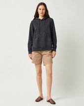 French Terry Hoodie - Black