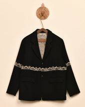 Embroidered Knot Blazer