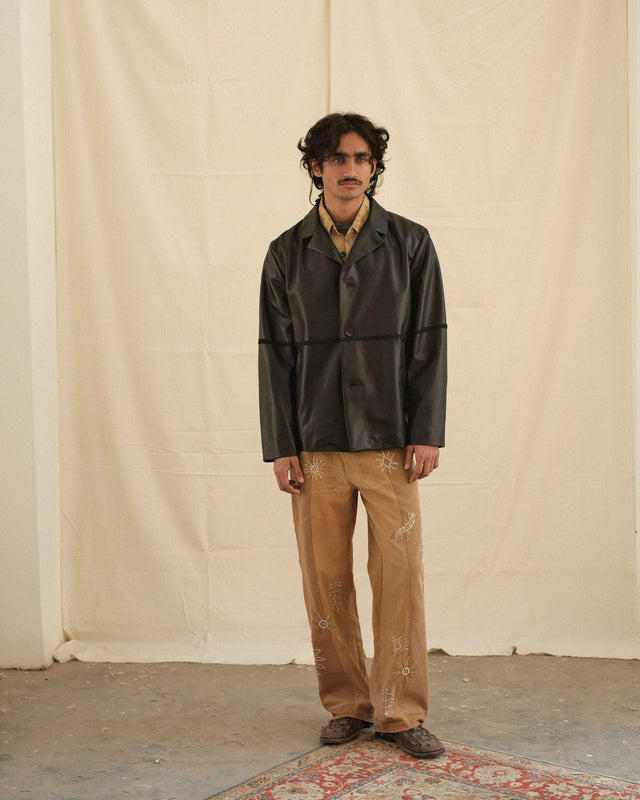 RABARI LEATHER BLAZER