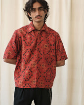 Silk Block Print Shirt