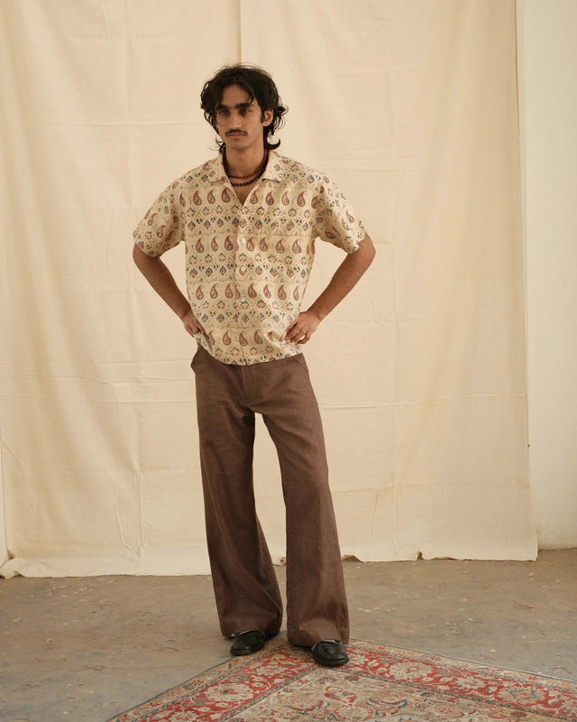 Silk Paisley Print Shirt