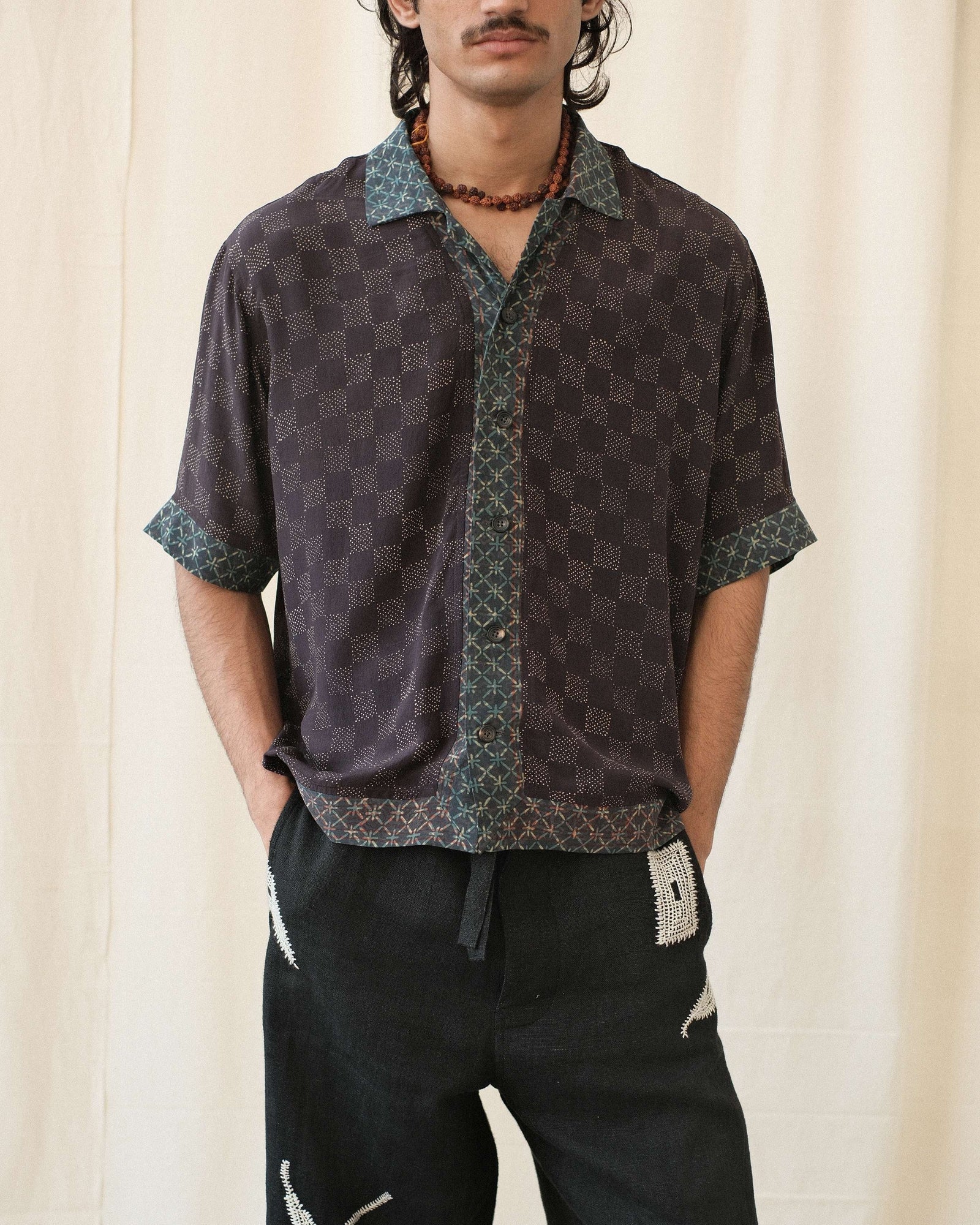 Block Print Silk Shirt