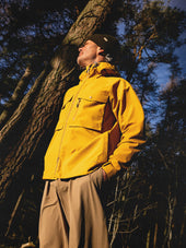 Glenbarr Waterproof Jacket in Yellow Recycled Nylon