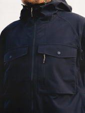 Glenbarr Waterproof Jacket in Dark Navy Recycled Nylon