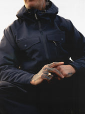 Glenbarr Waterproof Jacket in Dark Navy Recycled Nylon