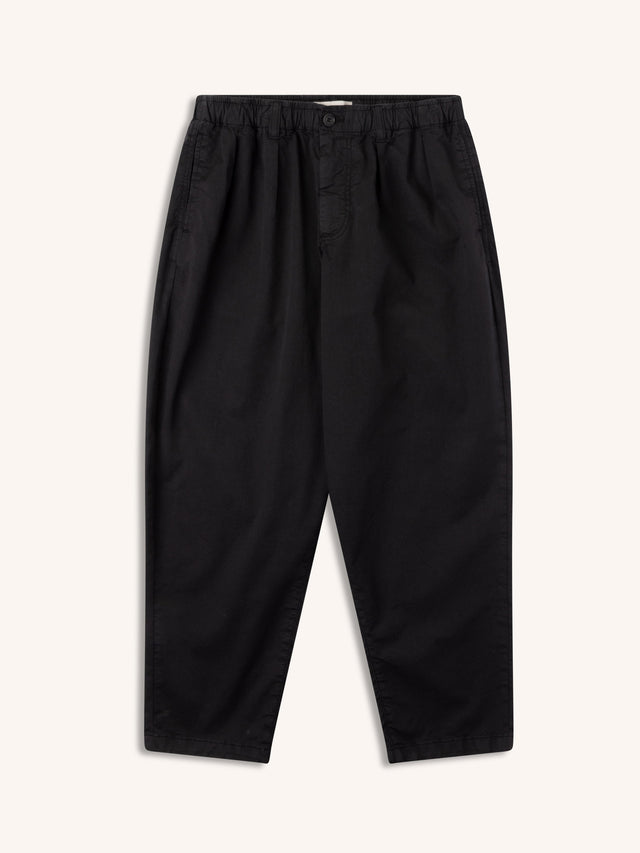 Clyde Pant in Black Cotton Twill