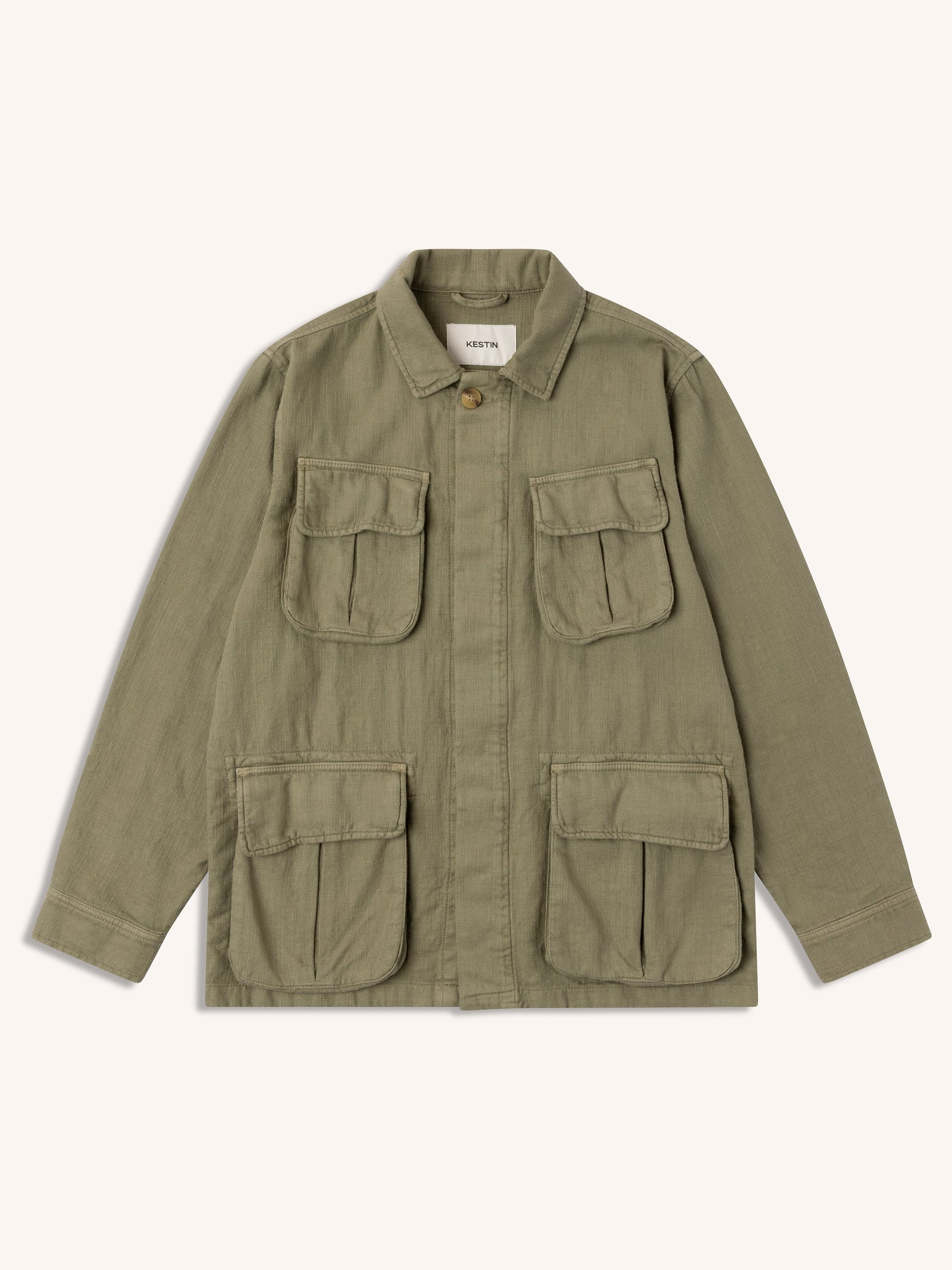 Tyndrum Field Jacket In Military Slub Cotton