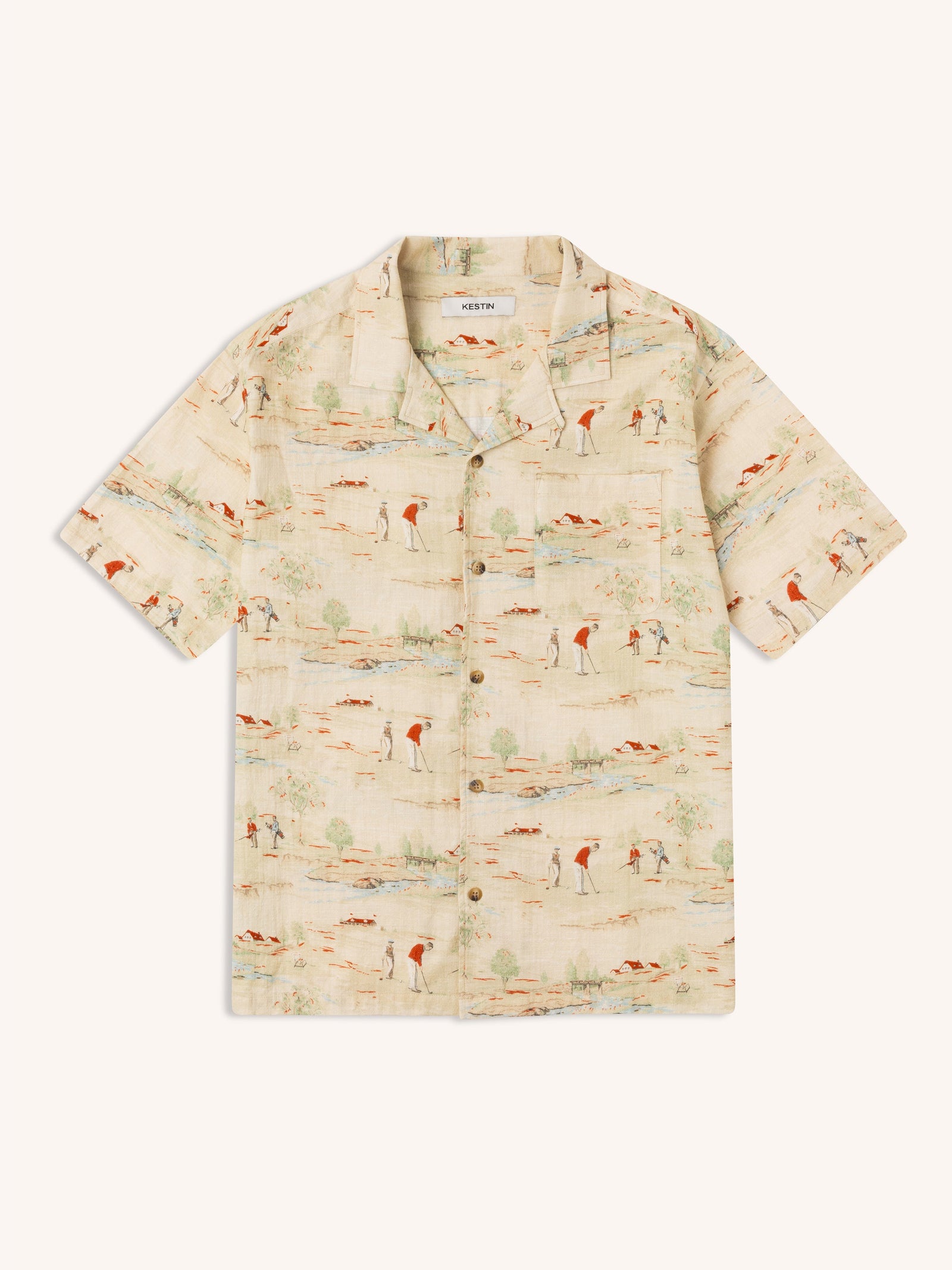 Crammond Shirt In Golf Print Cotton
