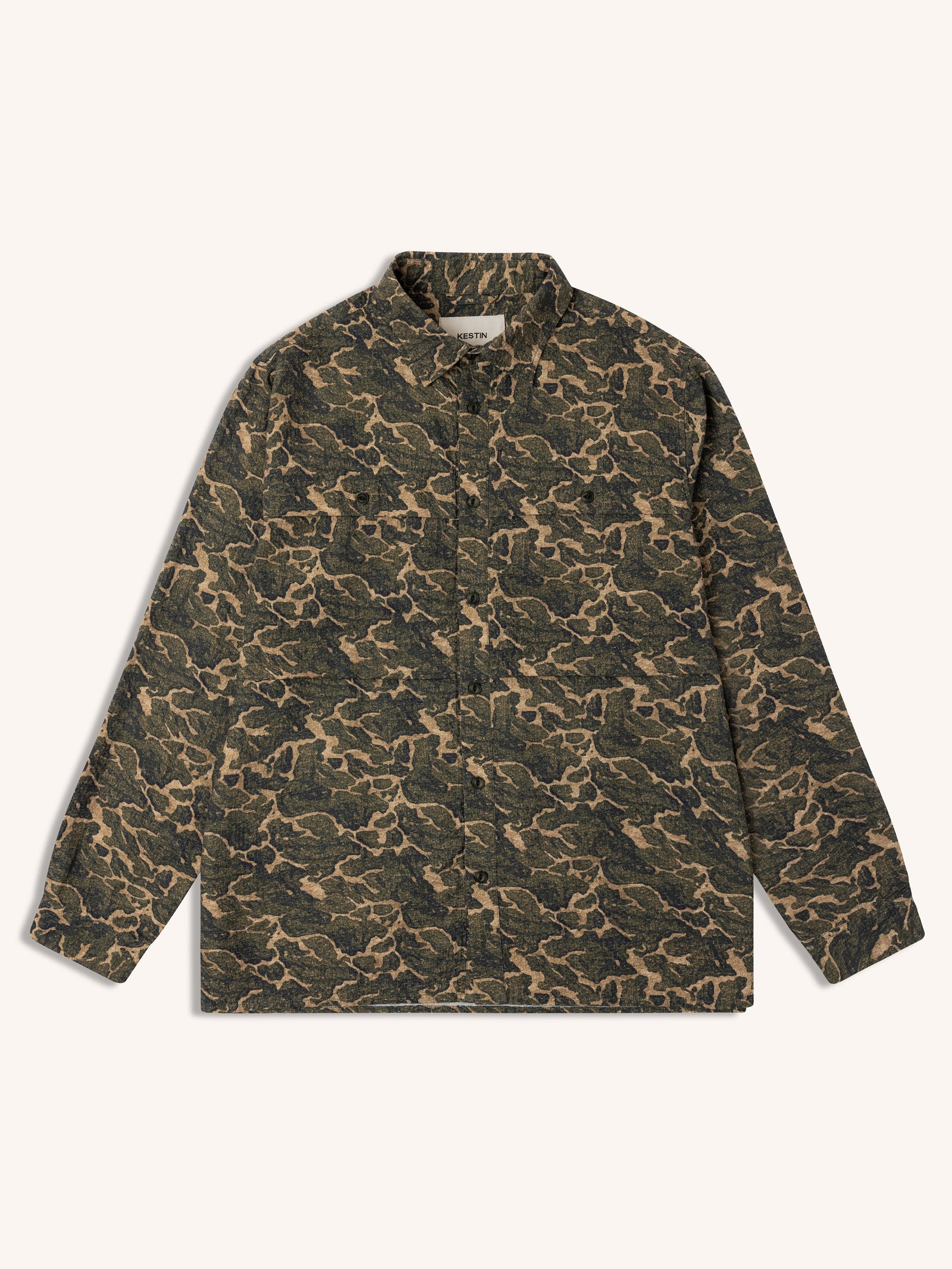 Taymount Overshirt In Landscape Print Cotton