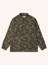 Taymount Overshirt in Olive Landscape Print Cotton