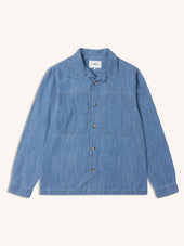 Durno Overshirt in Washed Denim