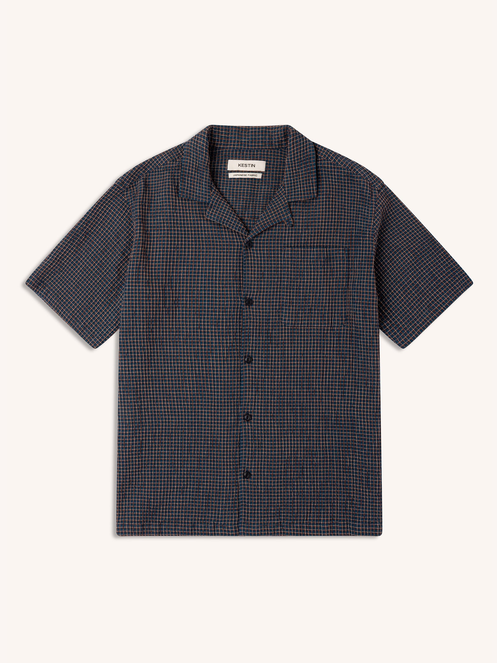 Crammond Shirt In Check Japanese Seersucker