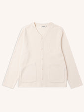Dunvegan Cardigan in Natural Brushed Waffle