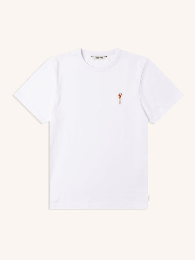 Cargill T-Shirt in White Golf Embroidery