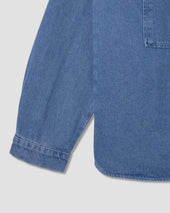 Painters Pop Over Shirt (Mid Stone Denim)