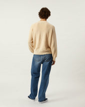 Ribbed Cotton Crewneck - Natural