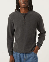 Waffle Henley - Black