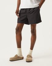 Nylon Drawstring Shorts - Black